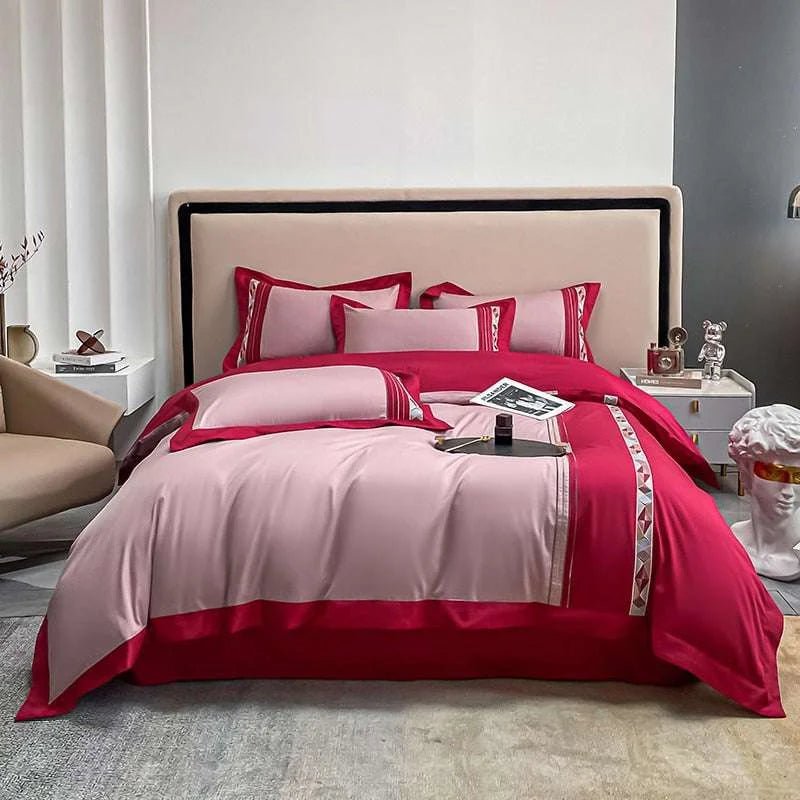 Luxury Embroidered Egyptian Cotton Bedding Set - Premium Quality and Exquisite Design - Julia M LifeStyles