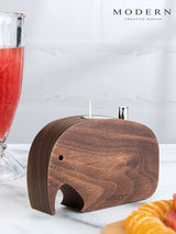 Luxury German Walnut Elephant Toothpick Box 🐘🪥 - Julia M LifeStyles