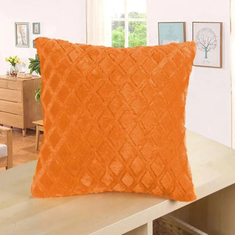 Luxury Golden Plush Fur Cushion Cover throw pillows Julia M Home & Kitchen   