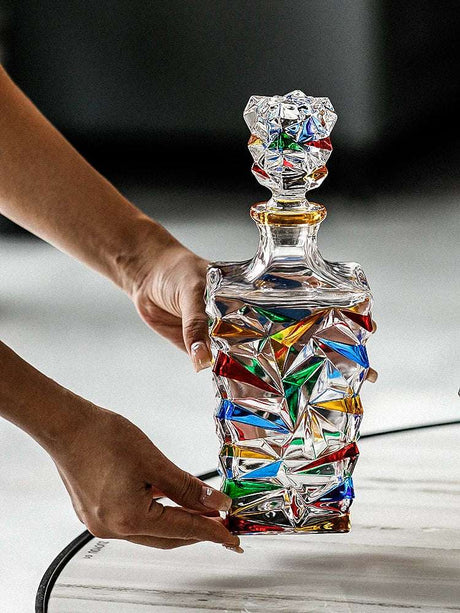 Luxury Hand - Painted Crystal Wine Decanter Set - Julia M LifeStyles