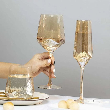 Luxury Hexagonal Nordic Crystal Glass Set - Julia M LifeStyles