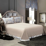 Luxury Jacquard Silk Cotton Bedding Set – King & Queen Size - Julia M LifeStyles