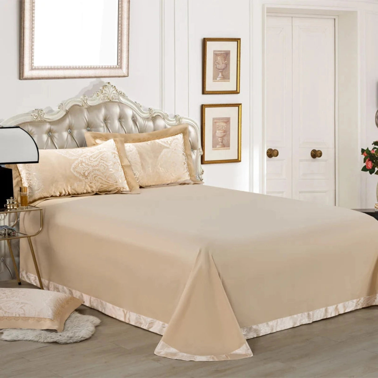 Luxury Jacquard Silk Cotton Bedding Set – King & Queen Size - Julia M LifeStyles