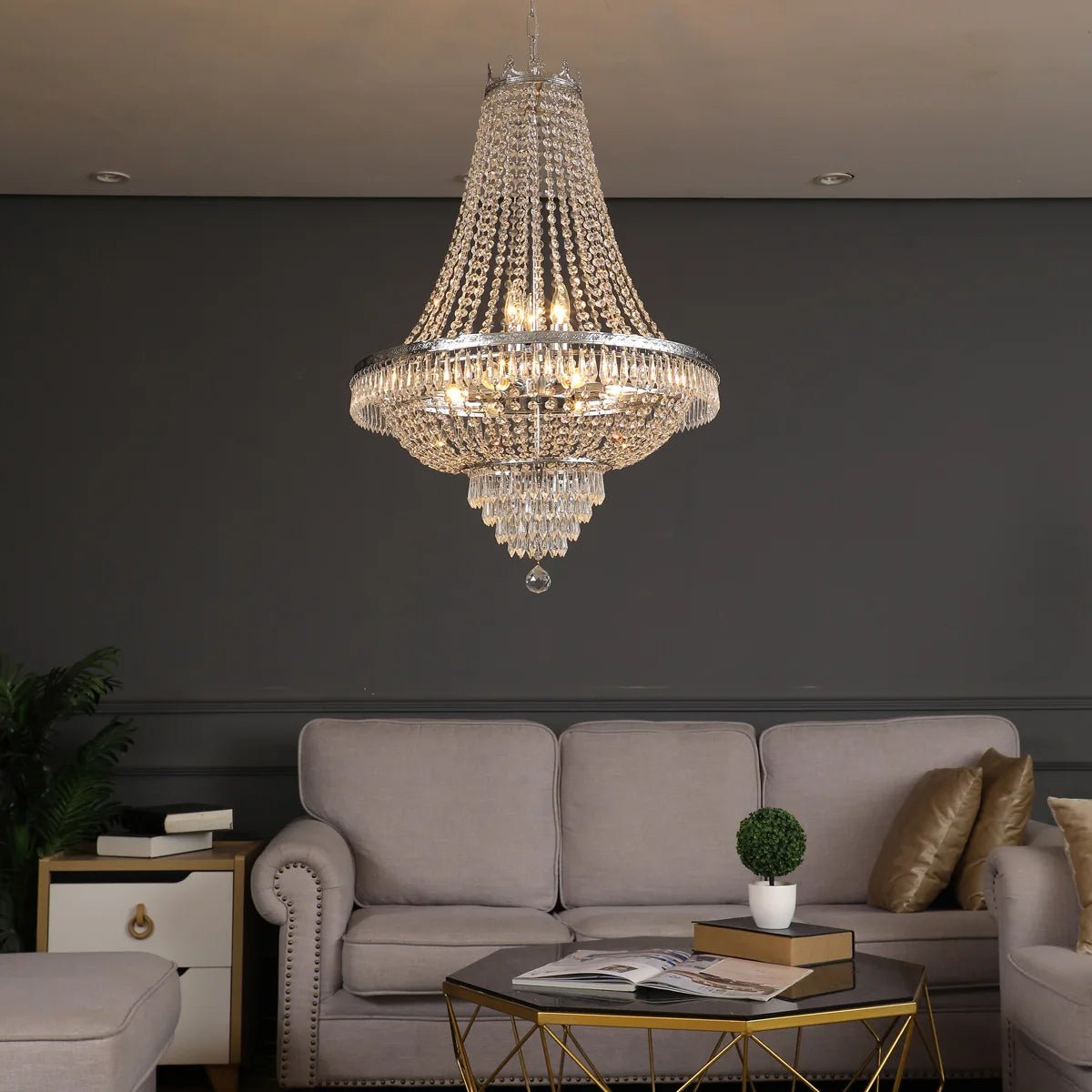 Luxury LED Crystal Chandelier for Modern Living Spaces - Julia M LifeStyles