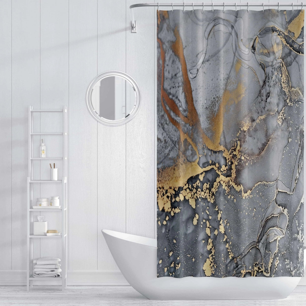 Luxury Marble Decorative Waterproof Shower Curtain - Julia M LifeStyles