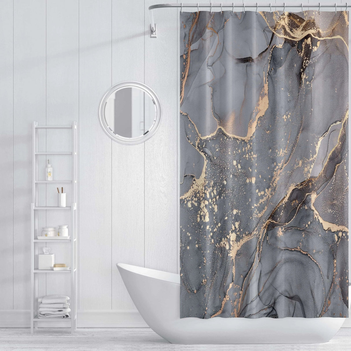 Luxury Marble Decorative Waterproof Shower Curtain - Julia M LifeStyles