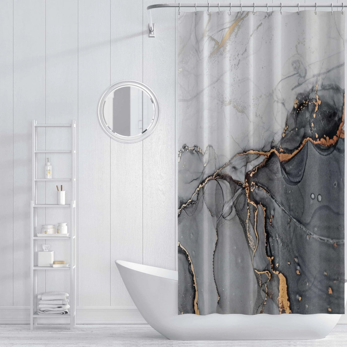 Luxury Marble Decorative Waterproof Shower Curtain - Julia M LifeStyles