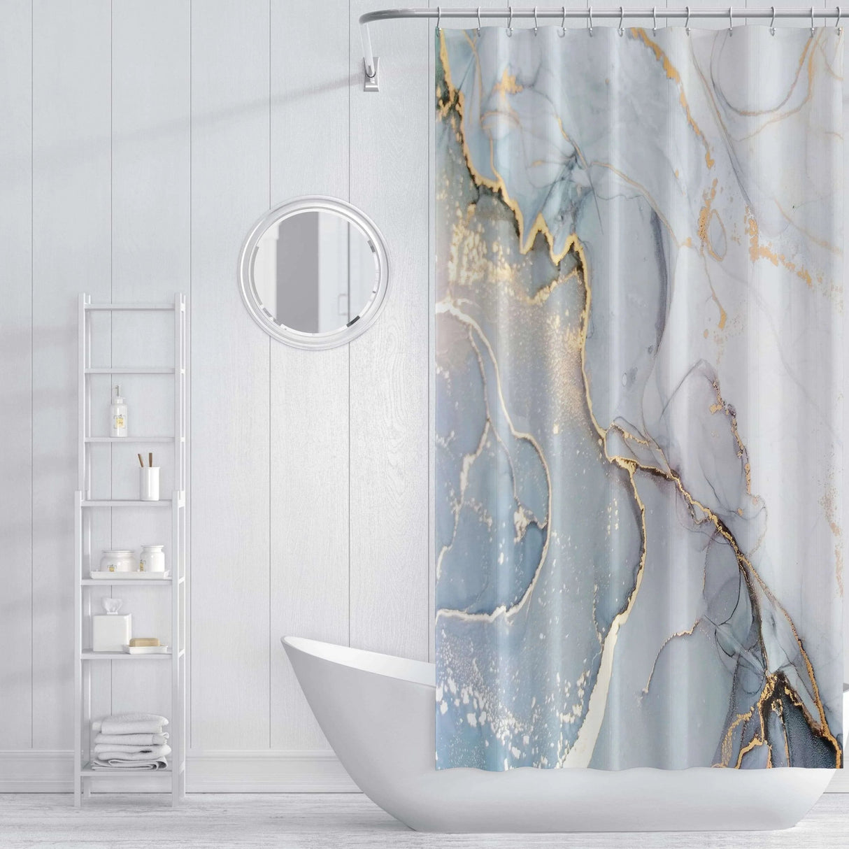 Luxury Marble Decorative Waterproof Shower Curtain - Julia M LifeStyles