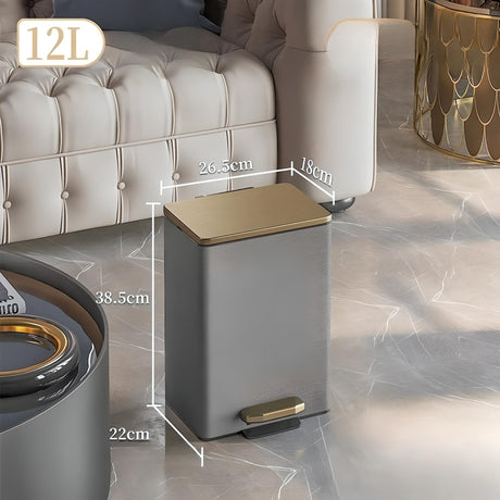 Luxury Metal Kitchen Trash Bin - Free Shipping & Foot Pedal Operated - Julia M LifeStyles