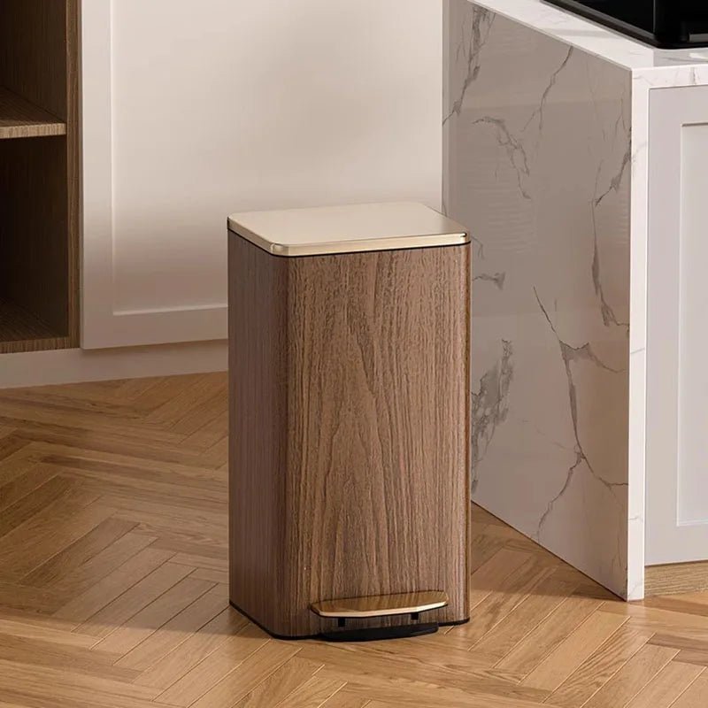 Luxury Metal Kitchen Trash Bin - Free Shipping & Foot Pedal Operated - Julia M LifeStyles