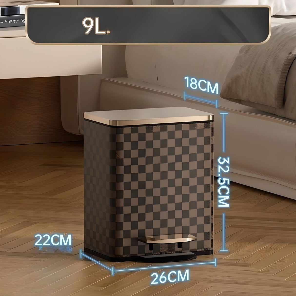 Luxury Metal Kitchen Trash Bin - Free Shipping & Foot Pedal Operated - Julia M LifeStyles