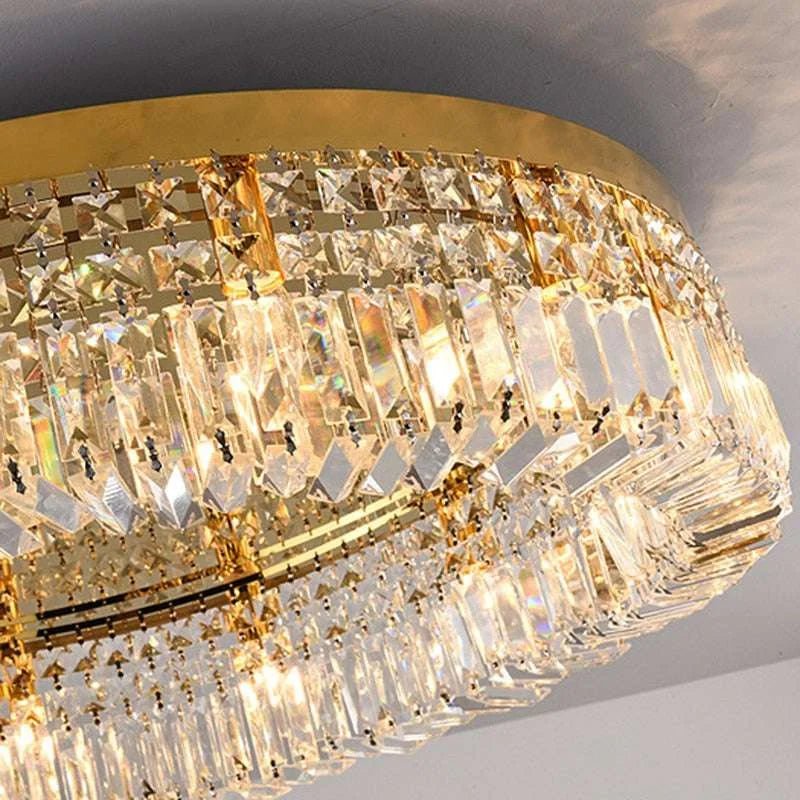 Luxury Modern Minimalist Crystal Glass Round Ceiling Chandelier - Julia M LifeStyles