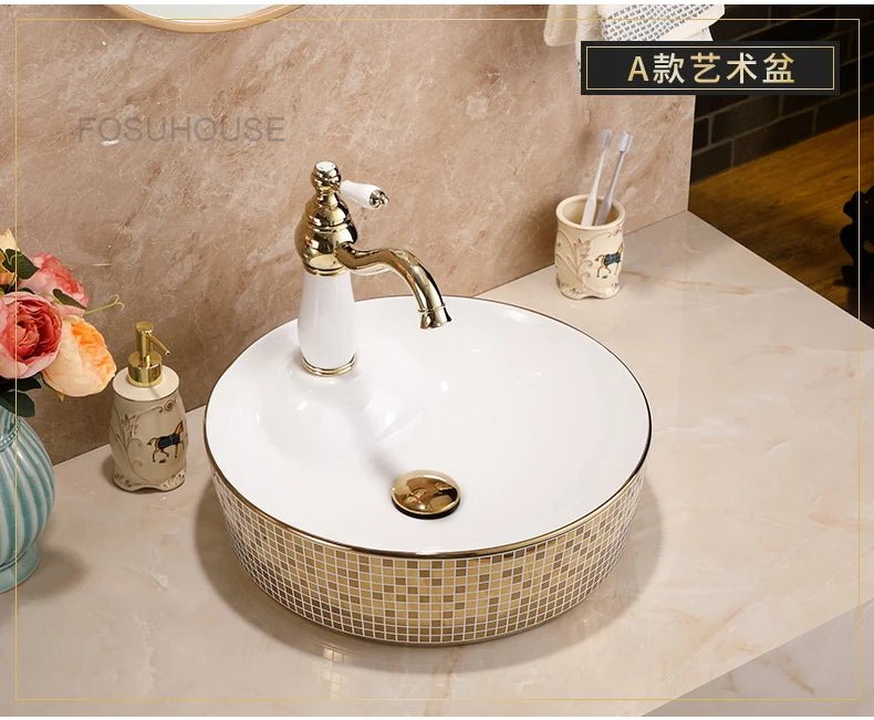 Luxury Oval Ceramic Bathroom Sink - 12L Capacity - Julia M LifeStyles