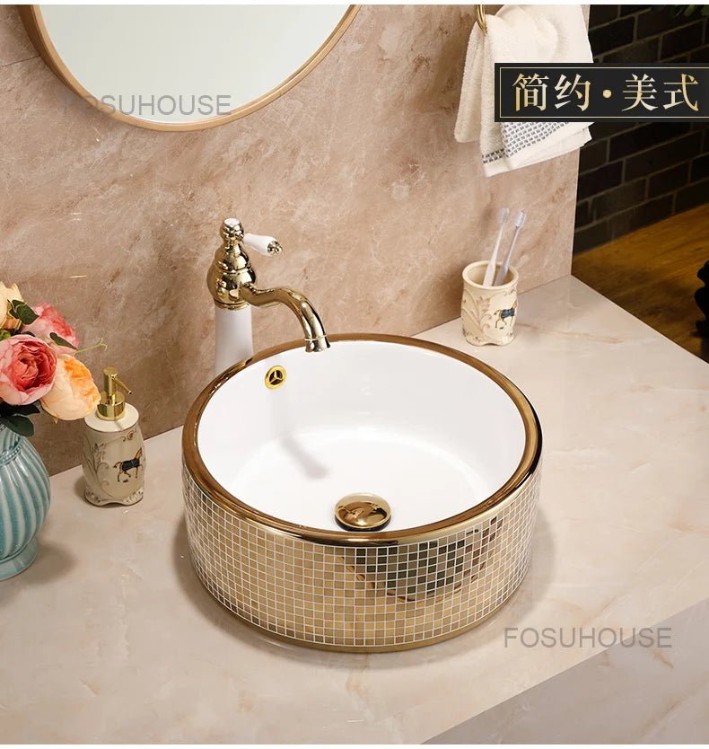 Luxury Oval Ceramic Bathroom Sink - 12L Capacity - Julia M LifeStyles