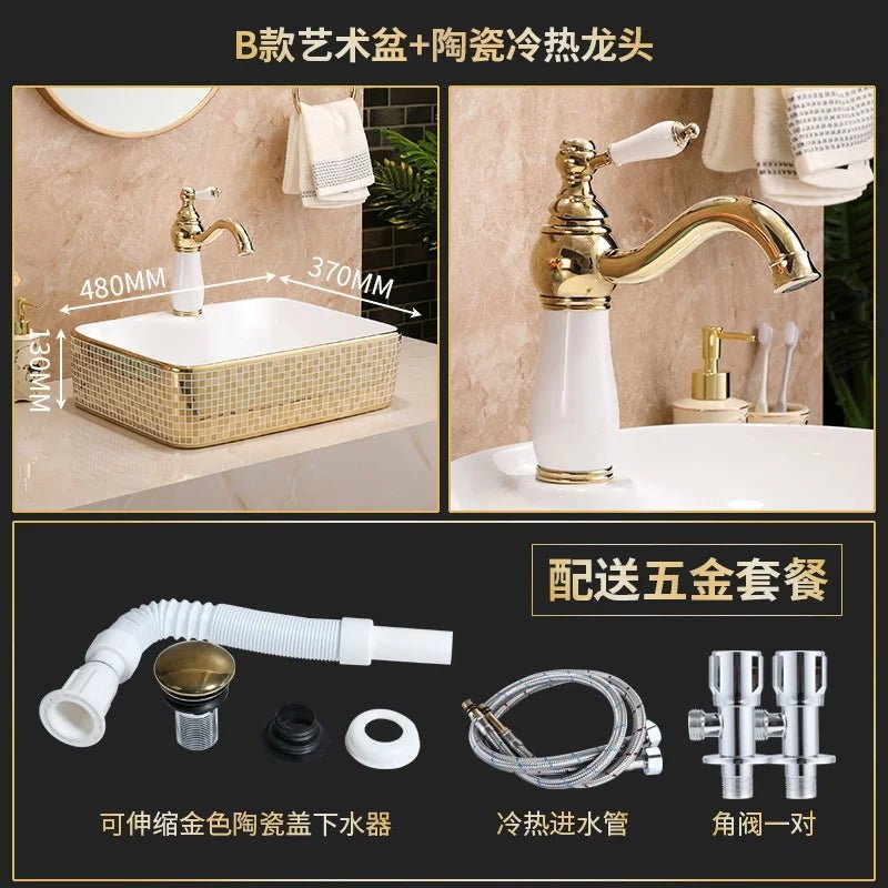 Luxury Oval Ceramic Bathroom Sink - 12L Capacity - Julia M LifeStyles