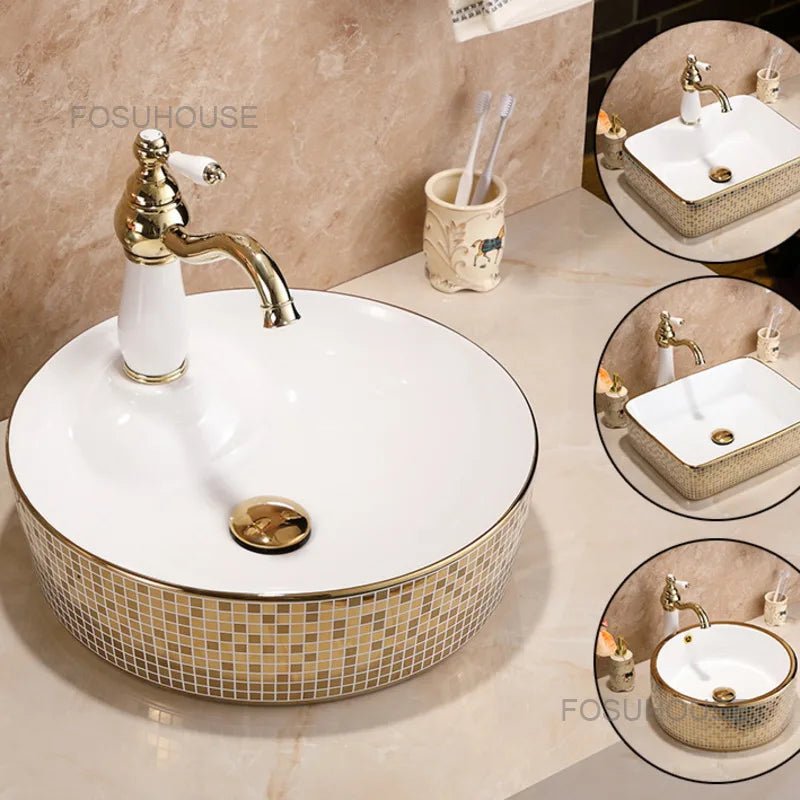 Luxury Oval Ceramic Bathroom Sink - 12L Capacity - Julia M LifeStyles