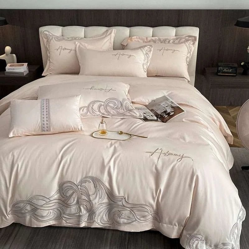 Luxury Pima Cotton Embroidery Bedding Set - 1000TC - Julia M LifeStyles