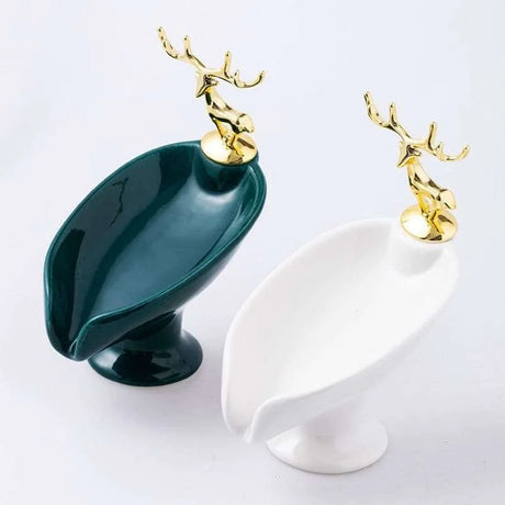 Luxury Portable Leaf Soap Holder bathroom accessories Julia M Home & Kitchen   
