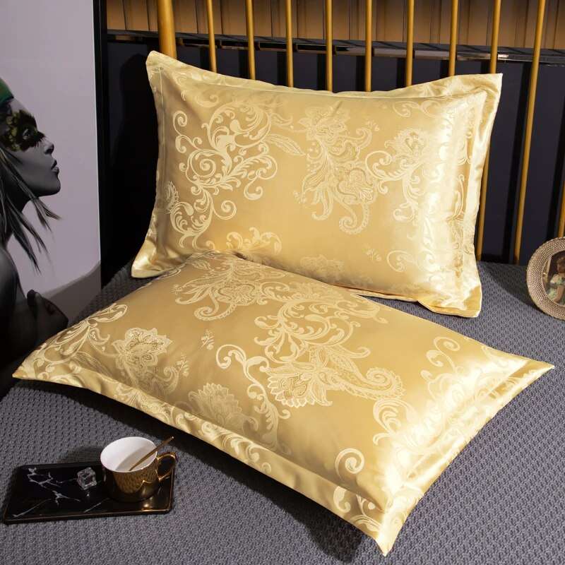 Luxury Satin Jacquard Pillowcase - Julia M LifeStyles