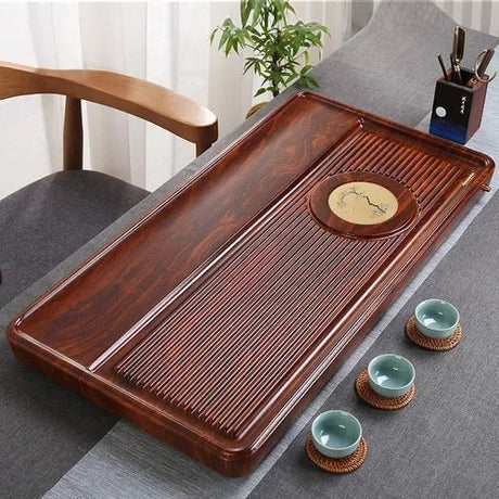 Luxury Solid Wood Gongfu Tea Tray 🌿 - Julia M LifeStyles