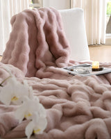 Luxury Thickened Rabbit Plush Blanket for Cozy Comfort - Julia M LifeStyles