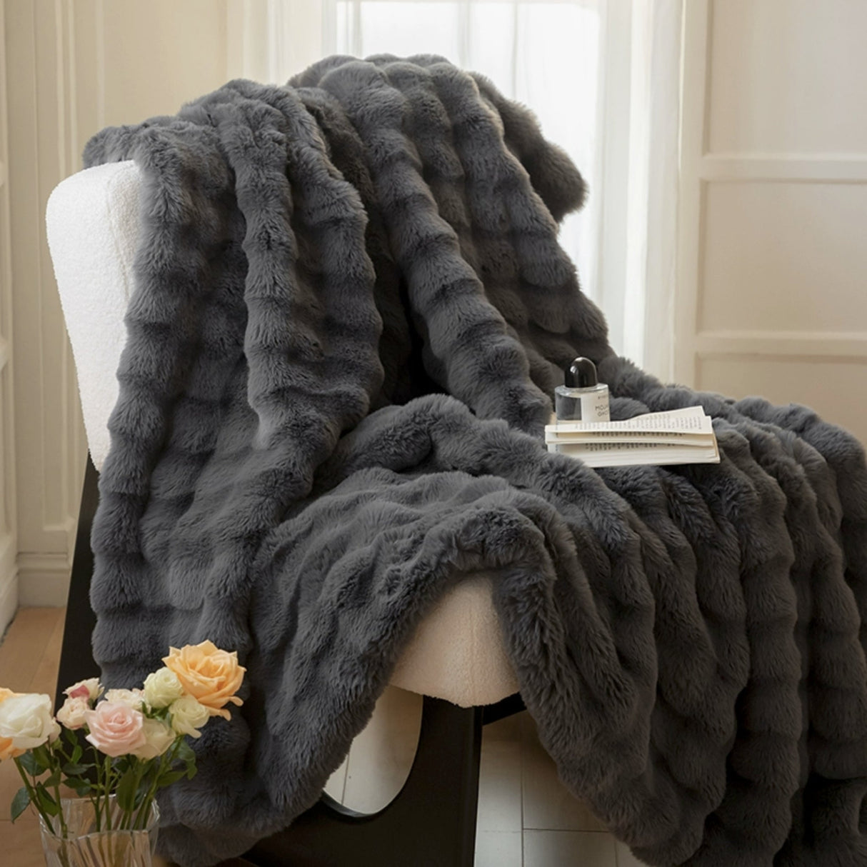 Luxury Thickened Rabbit Plush Blanket for Cozy Comfort - Julia M LifeStyles