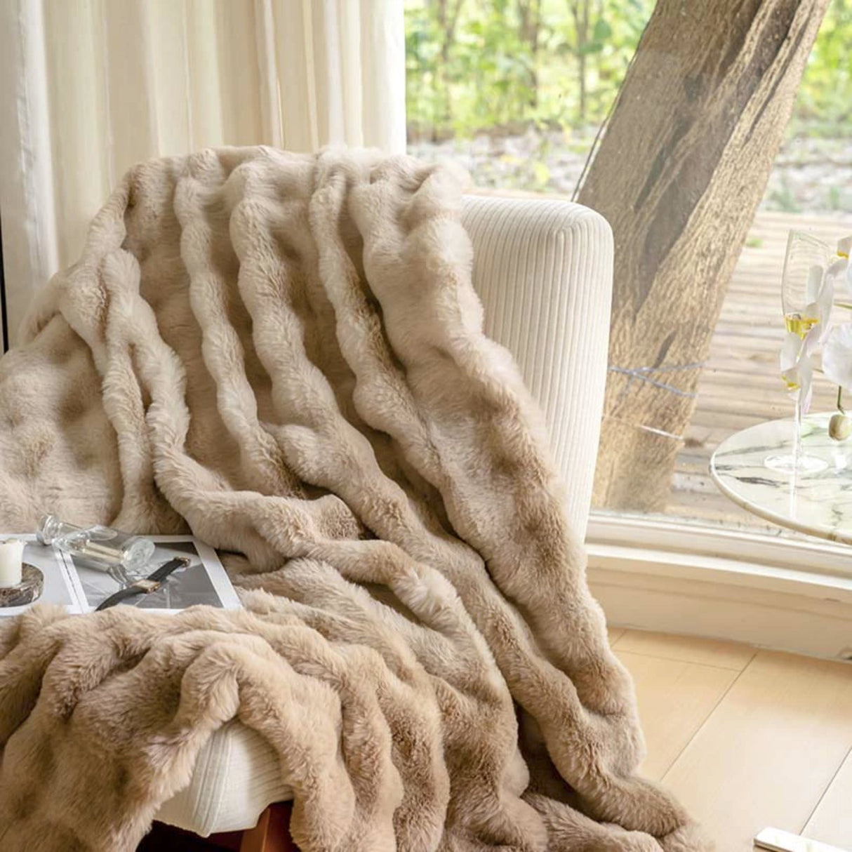 Luxury Thickened Rabbit Plush Blanket for Cozy Comfort - Julia M LifeStyles