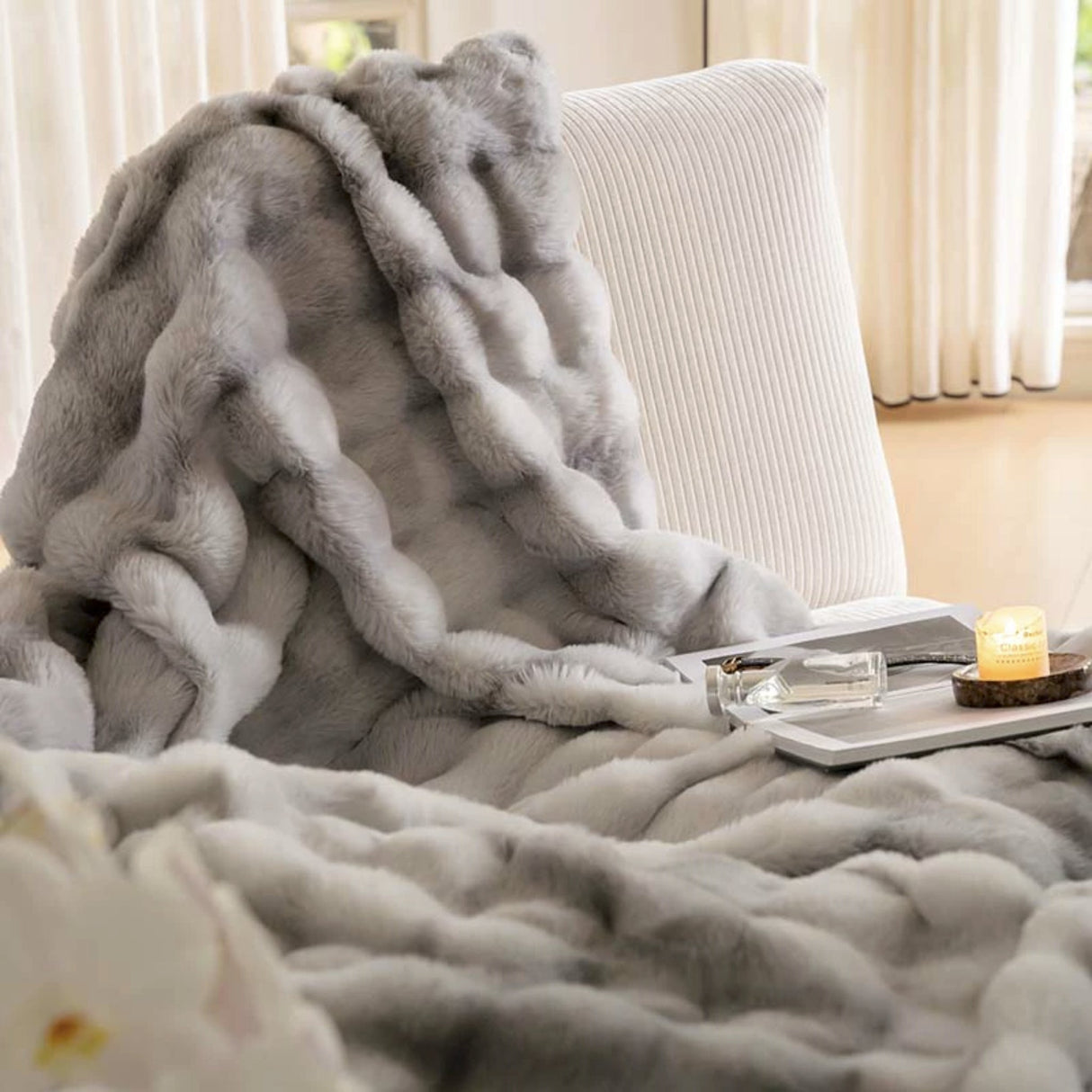 Luxury Thickened Rabbit Plush Blanket for Cozy Comfort - Julia M LifeStyles