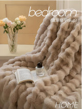 Luxury Thickened Rabbit Plush Blanket for Cozy Comfort - Julia M LifeStyles