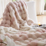 Luxury Thickened Rabbit Plush Blanket for Cozy Comfort - Julia M LifeStyles