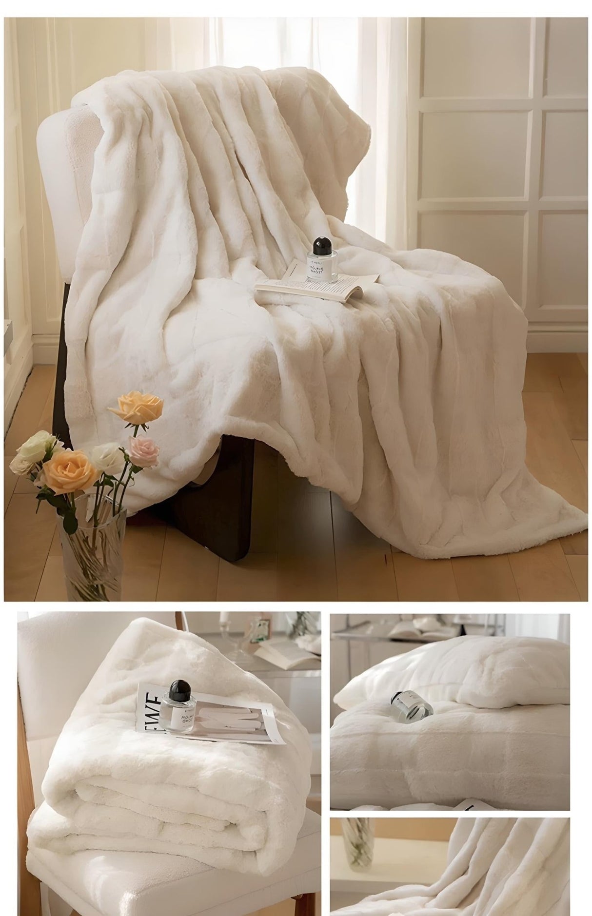 Luxury Thickened Rabbit Plush Blanket for Cozy Comfort - Julia M LifeStyles