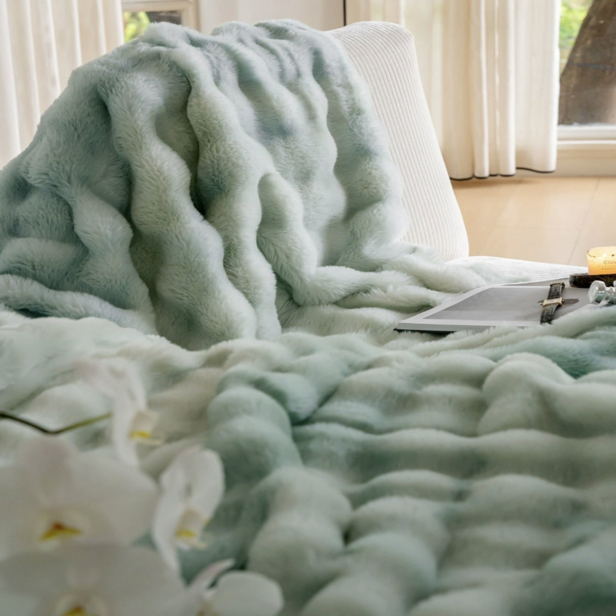 Luxury Thickened Rabbit Plush Blanket for Cozy Comfort - Julia M LifeStyles