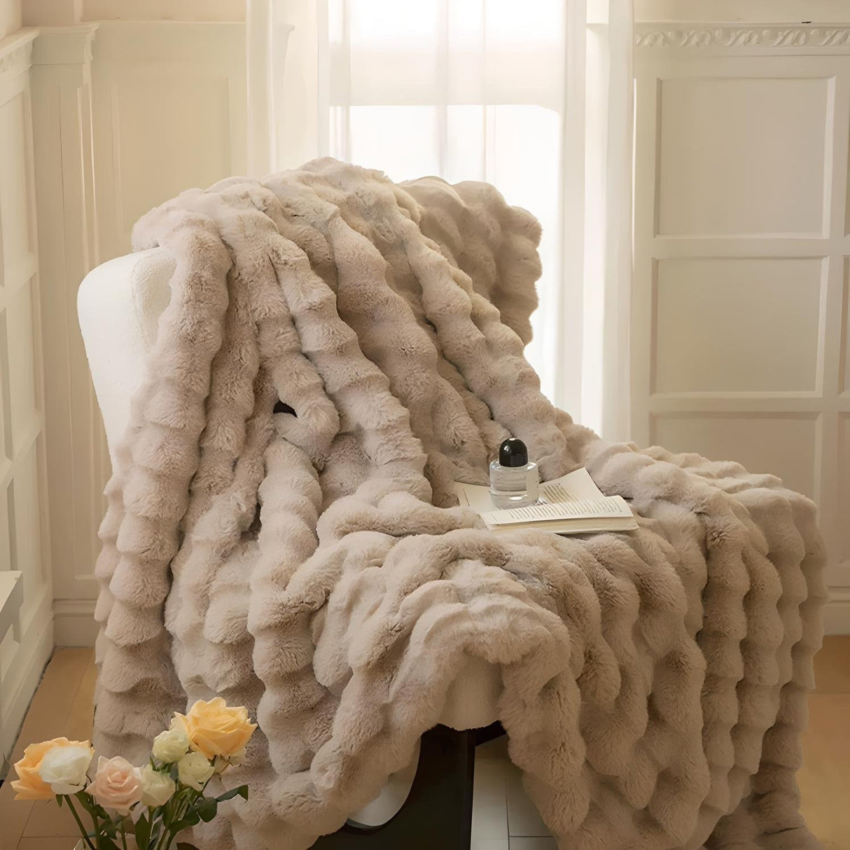 Luxury Thickened Rabbit Plush Blanket for Cozy Comfort - Julia M LifeStyles