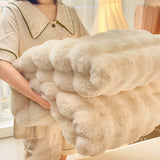 Luxury Thickened Rabbit Plush Blanket for Cozy Comfort - Julia M LifeStyles