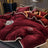Luxury Winter Thermal Duvet Cover thermal duvet cover Julia M Home & Kitchen Burgundy 150x200 Quilt cover 