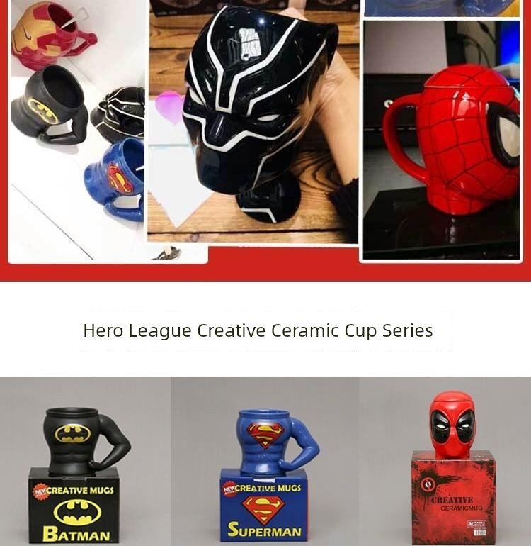 Marvel Heroes Ceramic Large Capacity Mug - Perfect for Coffee Lovers! - Julia M LifeStyles