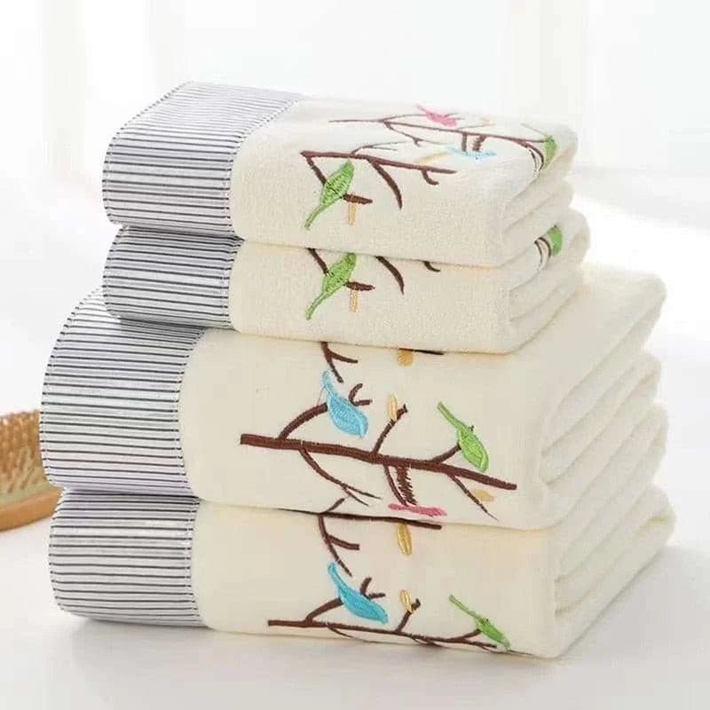 Microfiber Towel Set | Luxury Lace Embroidered Bath Towel Gift Set - Julia M LifeStyles