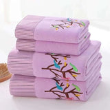 Microfiber Towel Set | Luxury Lace Embroidered Bath Towel Gift Set - Julia M LifeStyles