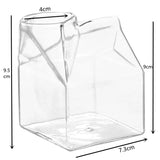 Milk Box Shape Glass Cup - 300ml Transparent Drinkware - Julia M LifeStyles