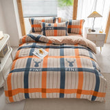 Milk Velvet Plaid Duvet Cover Set - Winter Comfort for Boys & Girls - Julia M LifeStyles