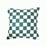 Minimalist Ju Yan Woven Living Room Leather Stitching Square Pillow - Julia M LifeStyles