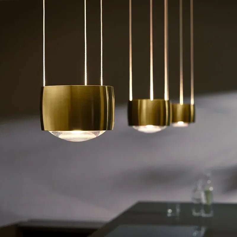 Minimalist Led Hanging Lights for Bedside Gold White Dining Room Kitchen Island Pendant lamp Home Decorative Metal Luster - Julia M LifeStyles