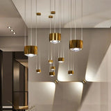 Minimalist Led Hanging Lights for Bedside Gold White Dining Room Kitchen Island Pendant lamp Home Decorative Metal Luster - Julia M LifeStyles