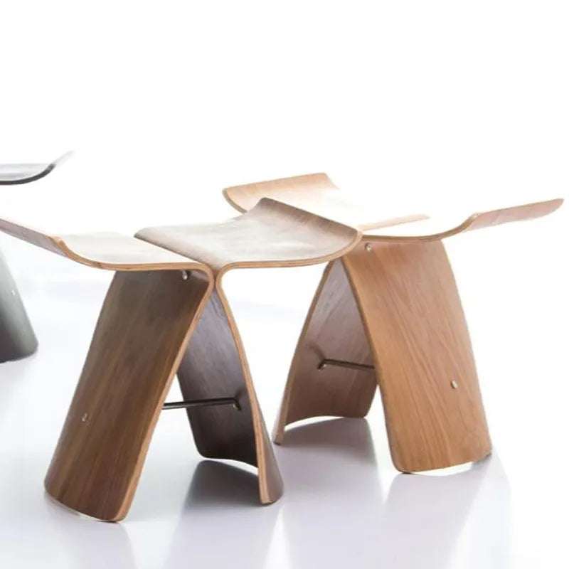 Modern Ash Plywood Butterfly Stool in 4 Stylish Colors - Julia M LifeStyles