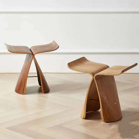 Modern Ash Plywood Butterfly Stool in 4 Stylish Colors - Julia M LifeStyles