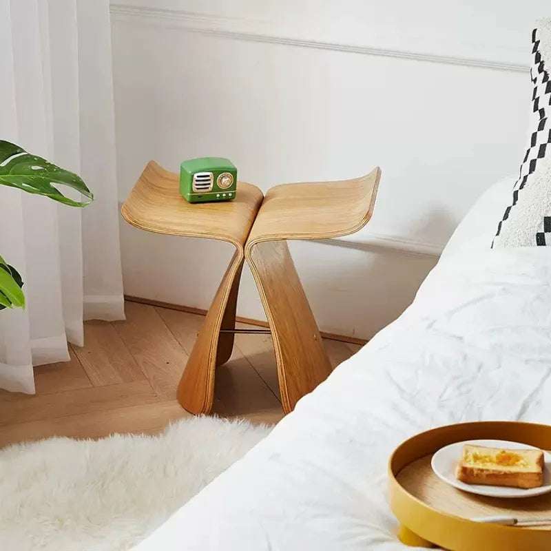 Modern Ash Plywood Butterfly Stool in 4 Stylish Colors - Julia M LifeStyles