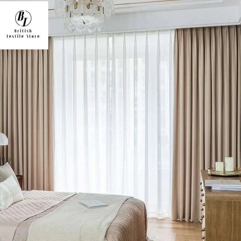 Modern Australian Cashmere Beige Blackout Velvet Curtains - Julia M LifeStyles