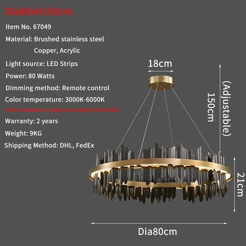 Modern Creative Circle LED Chandelier - Julia M LifeStyles