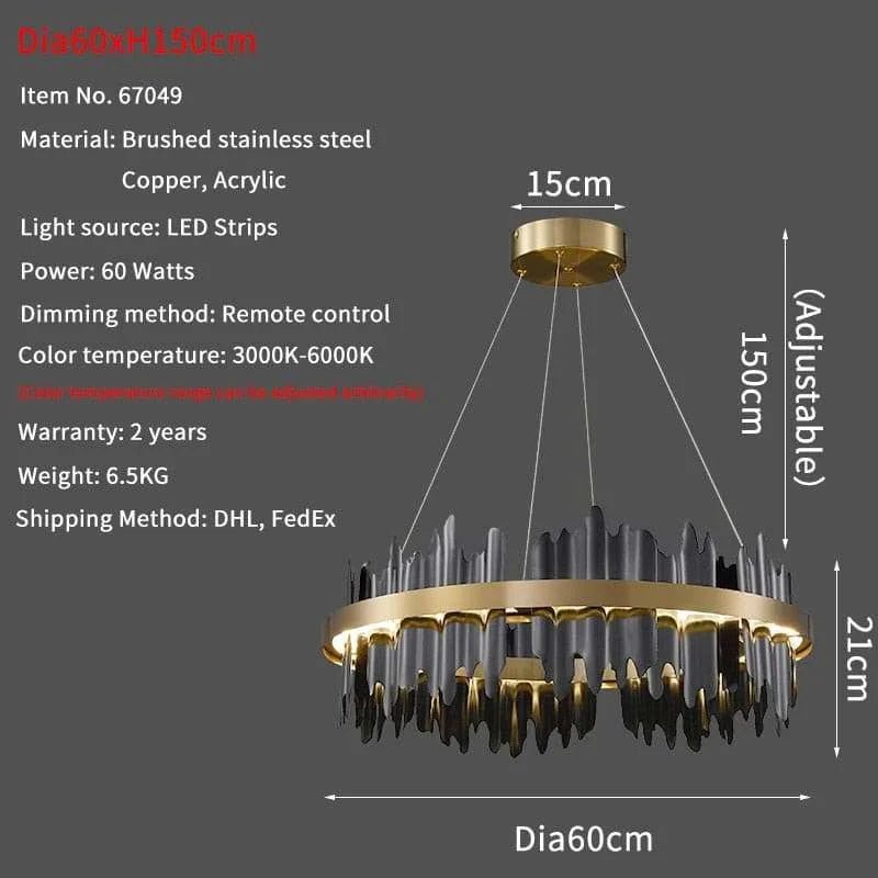 Modern Creative Circle LED Chandelier - Julia M LifeStyles