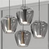 Modern Glass LED Pendant Lights Clear Hanging Lamp - Julia M LifeStyles